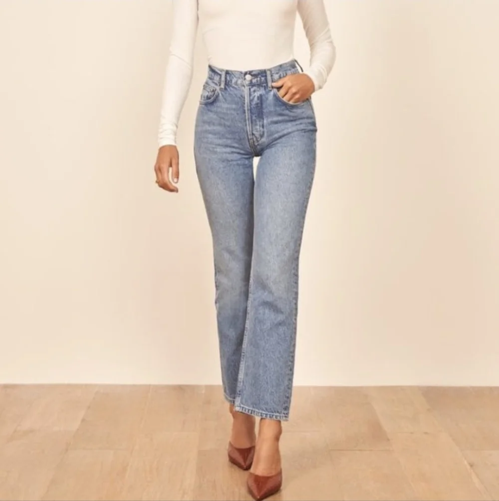 Reformation Cynthia High Rise Straight Jeans 31 in Colorado